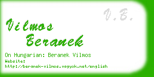 vilmos beranek business card
